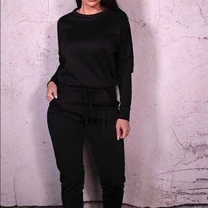 Black pants and sweat set